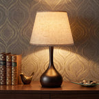 iHavora Touch Bedside Table Lamp – 3-Way Dimmable with Fabric Shade