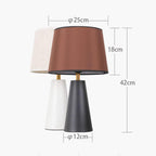 iHavora Modern Bedside Table Lamp – Linen Shade, Black Metal Base