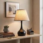 iHavora Touch Bedside Table Lamp – 3-Way Dimmable with Fabric Shade